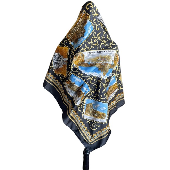Made in Italy 🇮🇹 square Giabilei 2000 keepsake collectable religious scarf - Picture 5 of 16